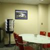 The NHTV conference room, while used for NHTV station operations, is also available for producers to use as a "green room," welcoming their guests, as well as for meeting with producers to help plan their programs, instruction for interns and many other purposes.